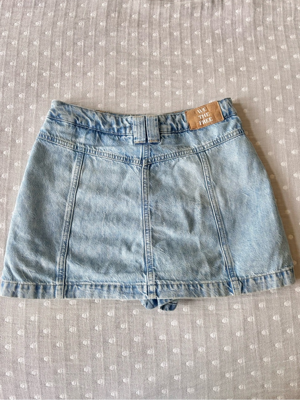 Free People Light Denim Mini Skirt